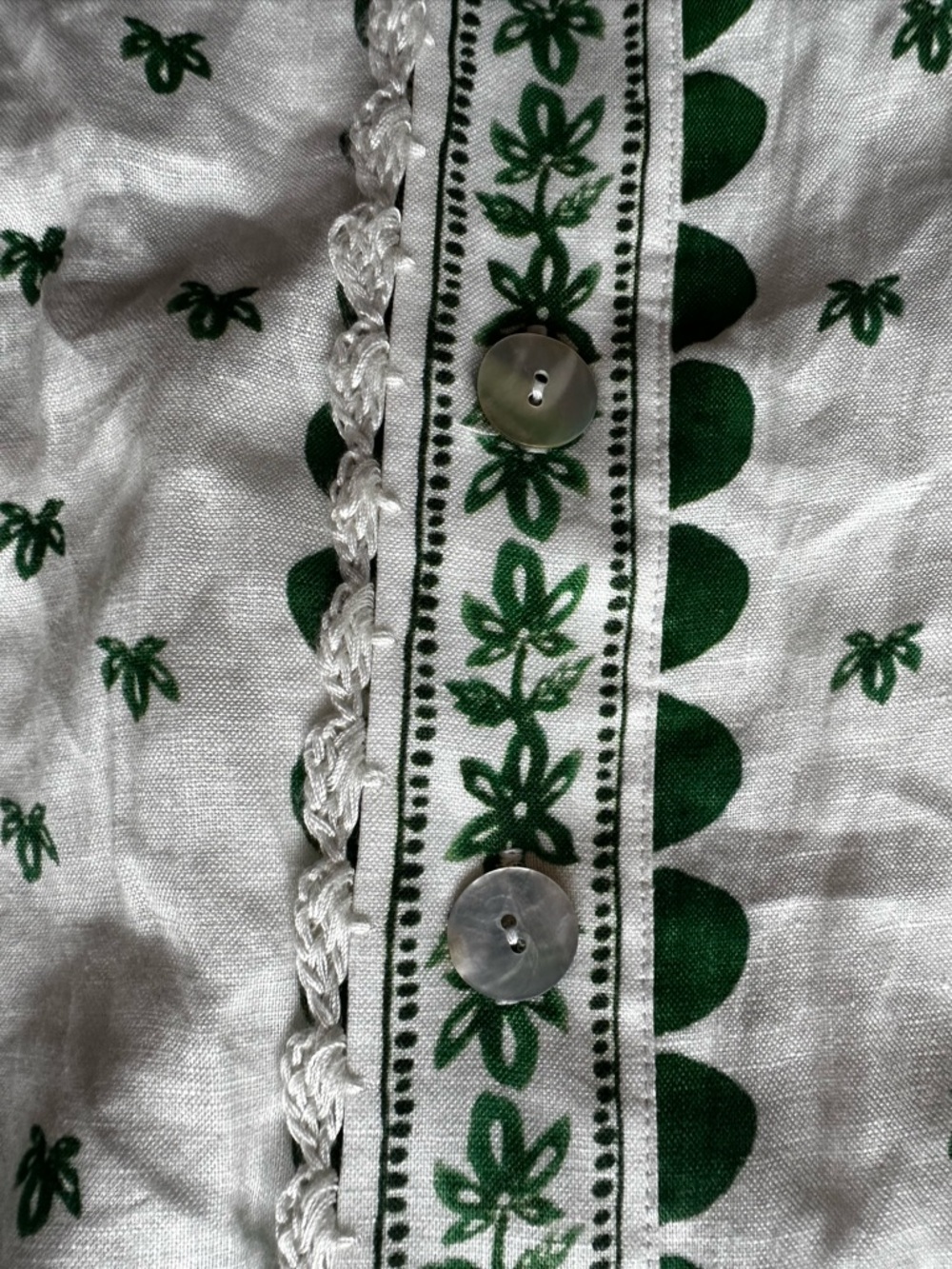 Magaschoni Green Floral Maxi Dress Button Front Influencer spring Favorite M - Picture 5 of 12